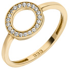 Damen Ring 333 Gold Gelbgold 21 Zirkonia Goldring