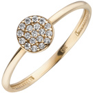 Damen Ring 333 Gold Gelbgold 19 Zirkonia Goldring