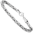 Königsarmband 925 Sterling Silber diamantiert 21 cm Armband Silberarmband