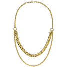 Collier Halskette 2-reihig 925 Sterling Silber vergoldet 45 cm