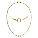 Collier Halskette 925 Sterling Silber vergoldet 43 cm