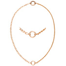 Collier 925 Sterling Silber rotgold vergoldet 42 cm