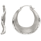 Creolen 925 Sterling Silber mattiert Ohrringe