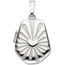 Medaillon Herz 925 Sterling Silber mattiert