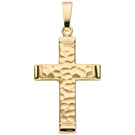 Anhänger Kreuz 375 Gold Gelbgold Kreuzanhänger