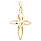 Anhänger Kreuz 375 Gold Gelbgold Kreuzanhänger
