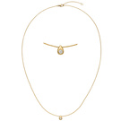 Collier Halskette 750 Gold Gelbgold 1 Diamant Brillant 45 cm