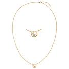 Collier Halskette 750 Gold Gelbgold 6 Diamanten Brillanten 45 cm Kette