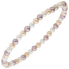 Armband Muschelkern Perlen multicolor 4 mm 17 cm Perlenarmband
