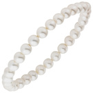 Armband Muschelkern Perlen weiß 6 mm 17 cm Perlenarmband