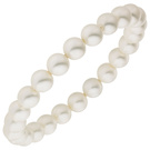 Armband Muschelkern Perlen weiß 8 mm 17 cm Perlenarmband