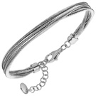 Armband 3-reihig 925 Sterling Silber matt 20 cm Silberarmband