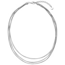 Collier Halskette mehrreihig 925 Sterling Silber matt 47 cm Kette