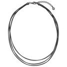 Collier Halskette mehrreihig 925 Sterling Silber matt schwarz rutheniert 47 cm