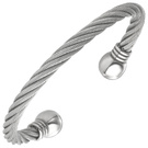 Armspange / offener Armreif Edelstahl mattiert 17 cm Armband