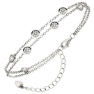Armband 925 Sterling Silber 7 Zirkonia 19,5 cm
