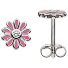 Ohrstecker 925/-S Blumen rosa 