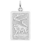 Anhänger Sternzeichen Stier eckig 925 Sterling Silber matt