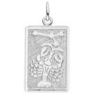 Anhänger Sternzeichen Krebs eckig 925 Sterling Silber matt