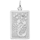 Anhänger Sternzeichen Skorpion eckig 925 Sterling Silber matt