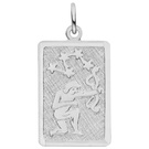 Anhänger Sternzeichen Schütze eckig 925 Sterling Silber matt