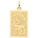 Anhänger Sternzeichen Widder eckig 333 Gold Gelbgold matt