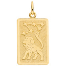 Anhänger Sternzeichen Löwe eckig 333 Gold Gelbgold matt