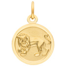 Anhänger Sternzeichen Löwe rund 333 Gold Gelbgold matt