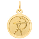 Anhänger Sternzeichen Schütze rund 333 Gold Gelbgold matt