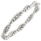 Armband Kugelarmband Herz 2-reihig verschlungen 925 Sterling Silber 16,5 cm