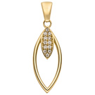 Anhänger 333 Gold Gelbgold 12 Zirkonia Goldanhänger