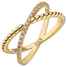 Damen Ring 333 Gold Gelbgold 21 Zirkonia Goldring