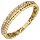 Damen Ring 333 Gold Gelbgold 22 Zirkonia Goldring