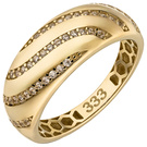 Damen Ring 333 Gold Gelbgold 45 Zirkonia Goldring