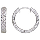 Creolen geflochten 925 Sterling Silber Ohrringe