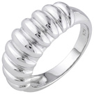 Damen Ring geriffelt 925 Sterling Silber Silberring
