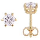 Ohrstecker Solitär 585 Gelbgold 2 Lab-Grown-Diamanten Brillanten 0,50 ct.