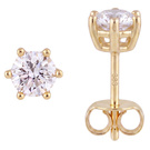 Ohrstecker Solitär 333 Gelbgold 2 Lab-Grown-Diamanten Brillanten 1,0 ct.