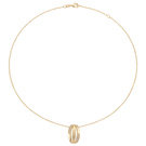 Collier Halskette 925 Silber vergoldet mattiert 8 Zirkonia 45 cm Kette